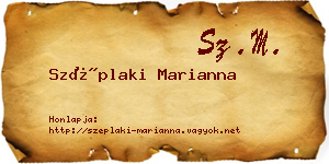 Széplaki Marianna névjegykártya