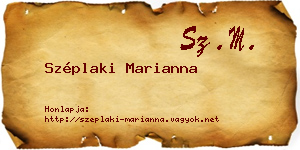 Széplaki Marianna névjegykártya