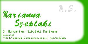 marianna szeplaki business card