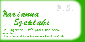 marianna szeplaki business card